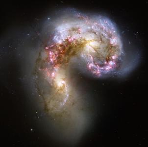 触角星系, 银河, 空间, 星座拉贝, ngc 4038, ngc 4039, 天文学