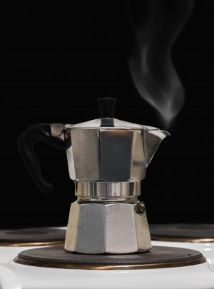 茶, 咖啡, 吸烟, 蒸汽, 海思那里, 老咖啡机, 古老的意大利咖啡机