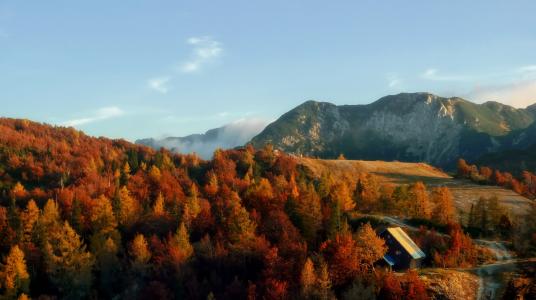 斯洛文尼亚, 秋天, 秋天, 叶子, 颜色, 多彩, 山脉