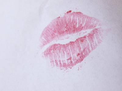 吻, 口红, 粉色, 纸张, 转让
