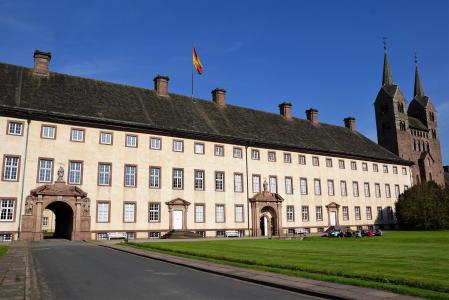 城堡, 德国, 自然, 建筑, 高尚, höxter, corvey