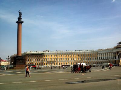 圣彼得堡, 俄罗斯, 建筑, 雕像, 纪念碑, 天空, 云彩