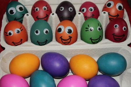 复活节, 复活节快乐, 鸡蛋, 红色, 礼物, 多色, 鸡蛋