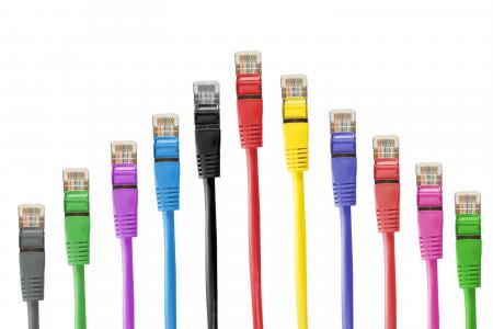 各种, 颜色, 电缆, 网络电缆, 接插电缆, rj, rj45