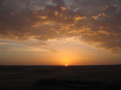 日落, 景观, 天空, 沙漠, 撒哈拉沙漠, 非洲, 突尼斯