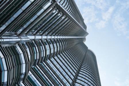 马来西亚, 摩天大楼, 建设, 结构, 天空, 大, 建筑