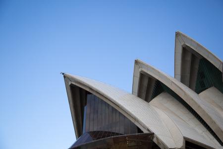 悉尼, 歌剧, 房子, 建筑, 蓝色, 天空, 晴朗天空