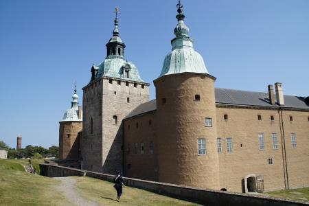 卡尔马, 城堡, 视图, 鱿鱼关闭, 波罗地海, 瑞典, 海岸