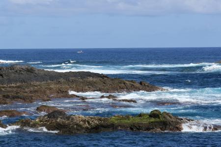 海洋, 大西洋, 岩石, 海岸, 海浪, 蓝色, 大西洋