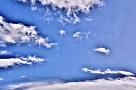 天空, 蓝色, 云彩, 自然, 天气, 光, cloudscape