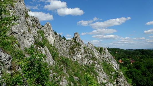 岩石, 石灰石, 徒步旅行, 景观, 自然, 波兰, 旅游