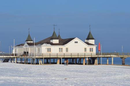 波罗地海, 加厚阿尔贝克, 冬天, 海滩, 东海大桥
