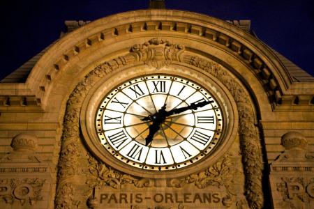 巴黎, 奥, 时间, 晚上, 城市, 橙色