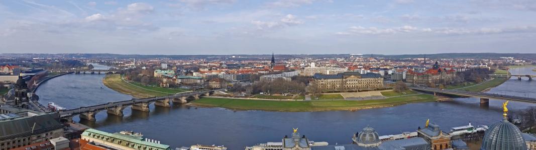 全景, 德累斯顿, 易北河, 圣母教堂, 企图德累斯顿, 从历史上看, 桥梁