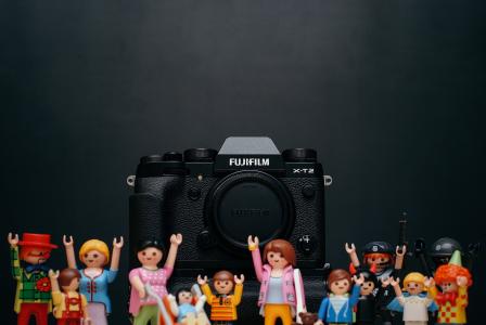 富士胶片, 黑色, 相机, 摄影, 玩具, 显示, 相机-摄影器材