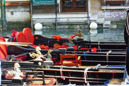吊船, 威尼斯, 意大利, 船夫, 通道, 小船, 电视频道