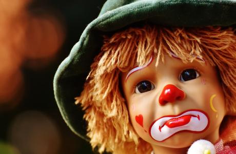 娃娃, 小丑, 悲伤, 多彩, 甜, 有趣, 玩具