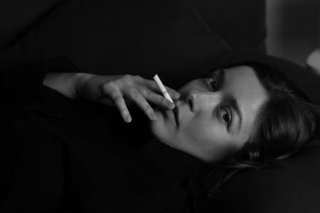 女人, 香烟, 吸烟, 吸烟, 尼古丁, 年轻, 肖像