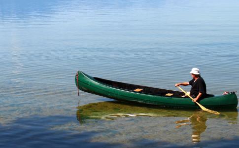 休闲, 皮划艇, 皮划艇, 桨, 手, 独木舟, 水
