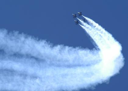 航空展, 蓝色的天使, 形成, 军事, 飞机, 喷气式飞机, 吸烟