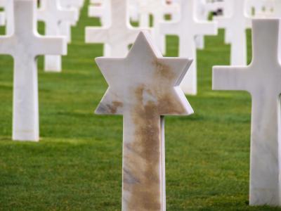 军事公墓, 十字架, 大卫之星, 诺曼底, 奥马哈海滩, 哀悼, 法国