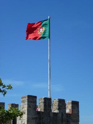 国旗, 巴塞罗那, 葡萄牙, 风, 葡萄牙国旗, 打击