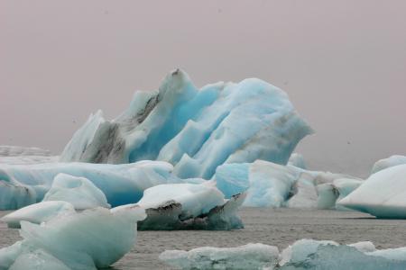 冰山, 冰岛, 冰川, 水, 冰川, 环礁湖, 蓝色