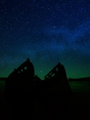 星星, 星云, 小船, salen, 岛上的纱布, 苏格兰