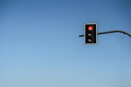 光, 红色, 停止, 街道, 交通灯