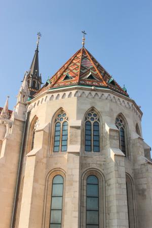 大教堂, 教会, 布达佩斯, 窗口, 屋顶, 十字架, 基督教