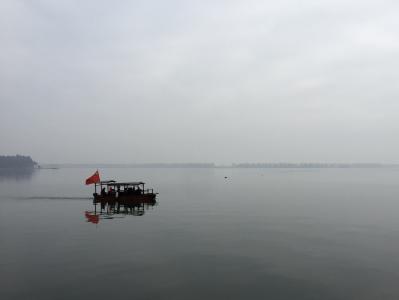 青岛湖, 武汉, 中国, 水, 自然, 亚洲, 航海的船只