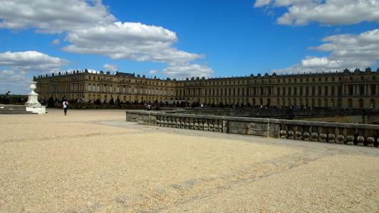 凡尔赛宫, 城堡, 巴黎, 感兴趣的地方, 天空, 建筑, 欧洲