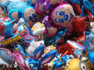 气球, 多色, 飞, 充气, 节日, 儿童, 事件