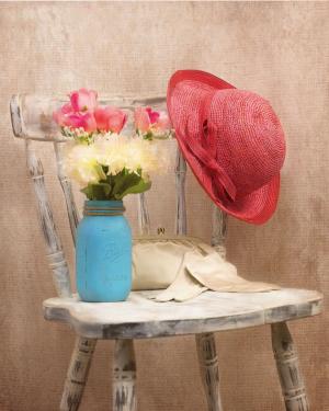 年份, 帽子, 花, 风格, 椅子, 复古时尚, 手套