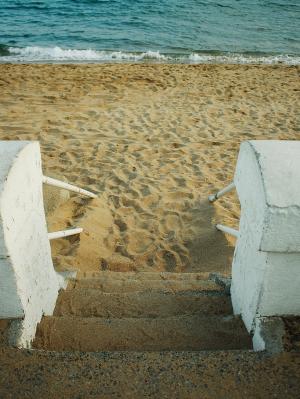 海滩, 楼梯, 海, 戛纳电影节