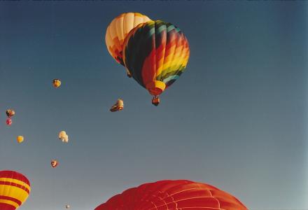 气球, 热气球, 多彩, 充满活力, 阿尔伯克基, 空中, 天空
