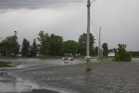 水, 洪水, 被淹, 环境, 水下, 卡车, 淹没的路