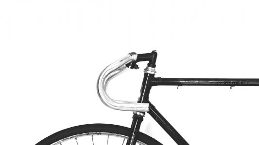 黑色, 银, 赛车, 自行车, 框架, 自行车, 句柄