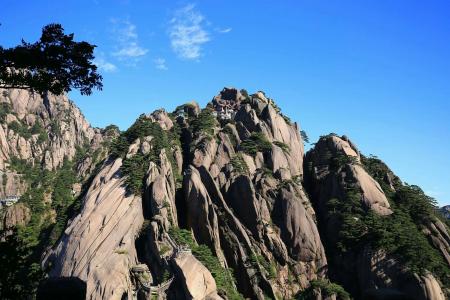 中国, 黄山, 山脉, 自然, 山, 岩石-对象, 景观
