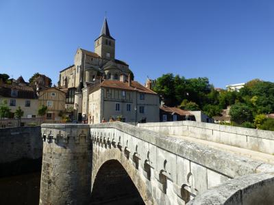 montmorillon, 桥梁, 建筑, 古代, 欧洲, 法国, 景观