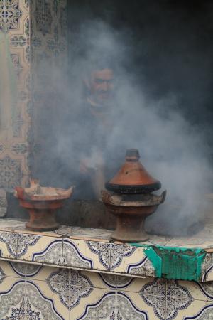 摩洛哥, 午餐, 烹饪, tajine, 吸烟, 厨师, 瓷砖