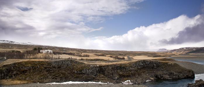 农场, 冰岛, 蓝蓝的天空, 悬崖, 岩石, 农村, 户外