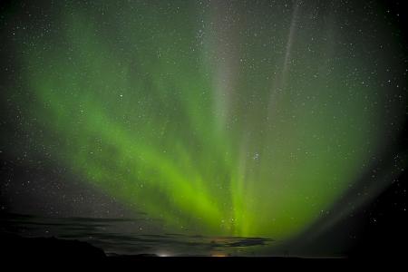 奥罗拉, 北欧化工, 晚上, 时间, 天空, 星级, 绿色的颜色