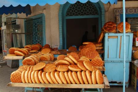 面包, 突尼斯, 市场, 面包店