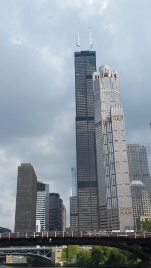 芝加哥, 西尔斯大厦, 塔, 城市, 伊利诺伊州, 天际线, 建筑