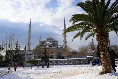 清真寺, 雪, 土耳其