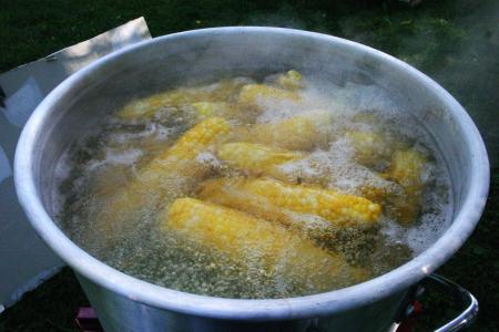 玉米, 沸腾, 蔬菜, 有机, 食品, 水煮, 烹饪