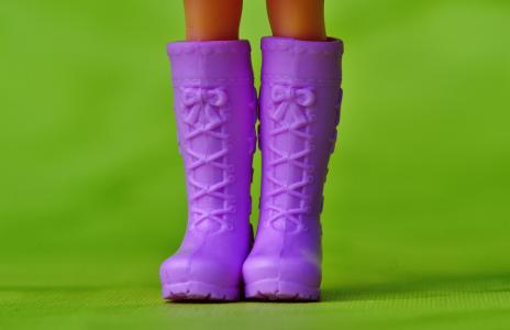 靴子, 娃娃, 娃娃鞋, 可爱, 回路, 紫色, 服装