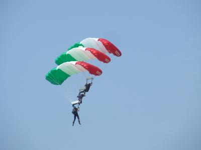 降落伞, 杂技, 匈牙利国旗, 机场, miskolc 匈牙利