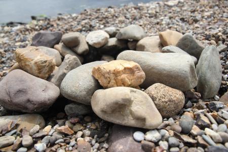 石头, 水, 石头, 更多, 新西兰, veersemeer, 卵石